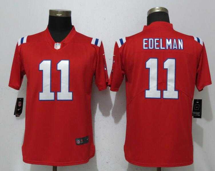 Women Nike Patriots 11 Julian Edelman Red Vapor Untouchable Limited Jersey,We sell and wholesale Women Nike Patriots 11 Julian Edelman Red Vapor Untouchable Limited Jersey on line form chian!